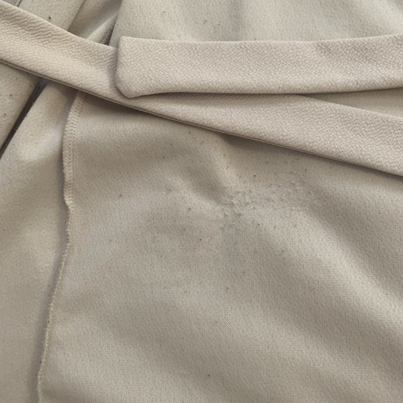 Seven Sister M Boutique Beige Waterfall Long Vest with Tie Medium - Picture 2 of 4